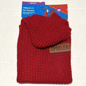 NWT VibrantLife Red Spoiled Pet Sweater